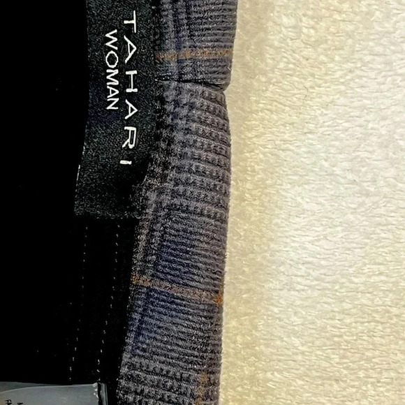 T Tahar plaid faux suede pants women plus size tummy control size 1X - Picture 17 of 17
